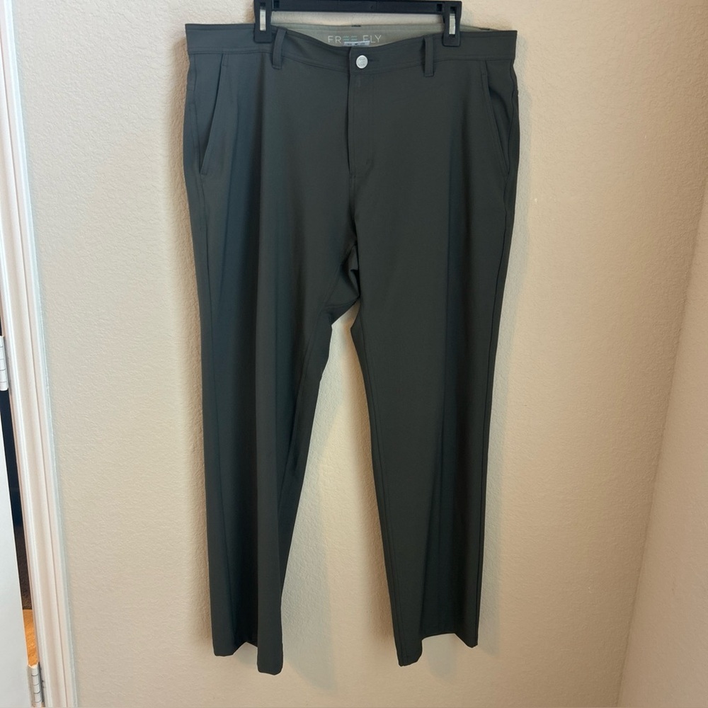 Free Fly Pants Mens 38 x 32 Stretch Chino Fishing Gray Casual Gorpcore